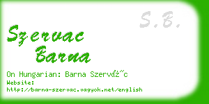 szervac barna business card